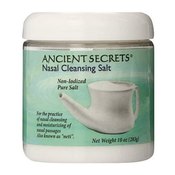 Ancient Secrets Nasal Cleansing Salt Jar, Non Iodized, 10 Oz