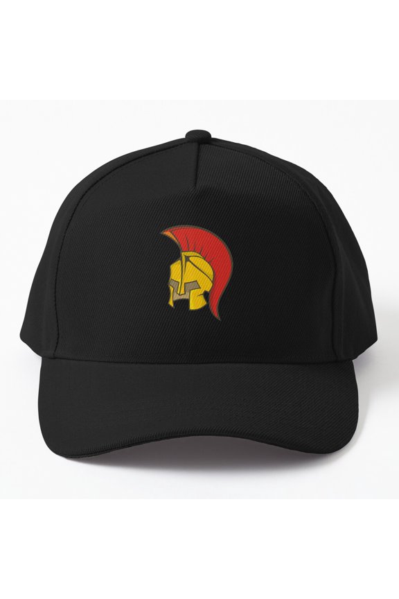Ancient Soldier Helmet Baseball Cap, Historical Warrior Armor Graphic Design, Classic Hat