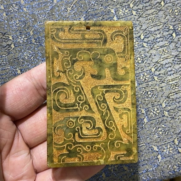 Ancient Stone Carving Tribal Artifact Cultural Collectible Handmade Sculpture Home Decor Spiritual Gift