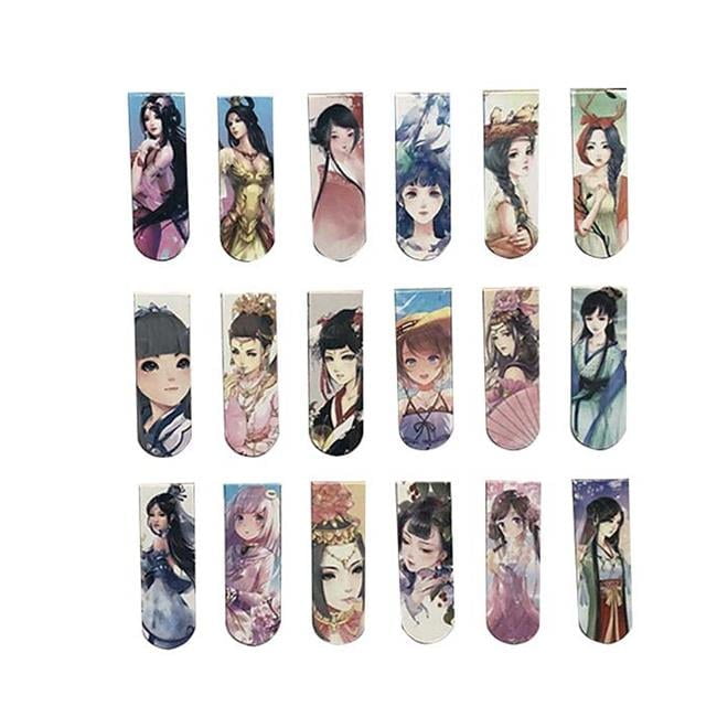 Ancient Style Girl Pattern Beautiful Exquisite Paper Bookmarks Gift, Set of 18