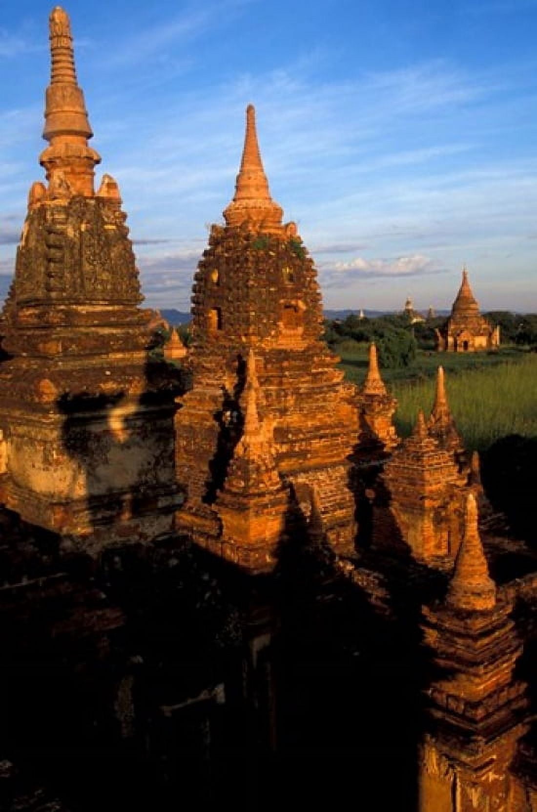 Ancient Temples and Pagodas at Sunrise Myanmar Canvas Art - Keren Su DanitaDelimont (24 x 36)