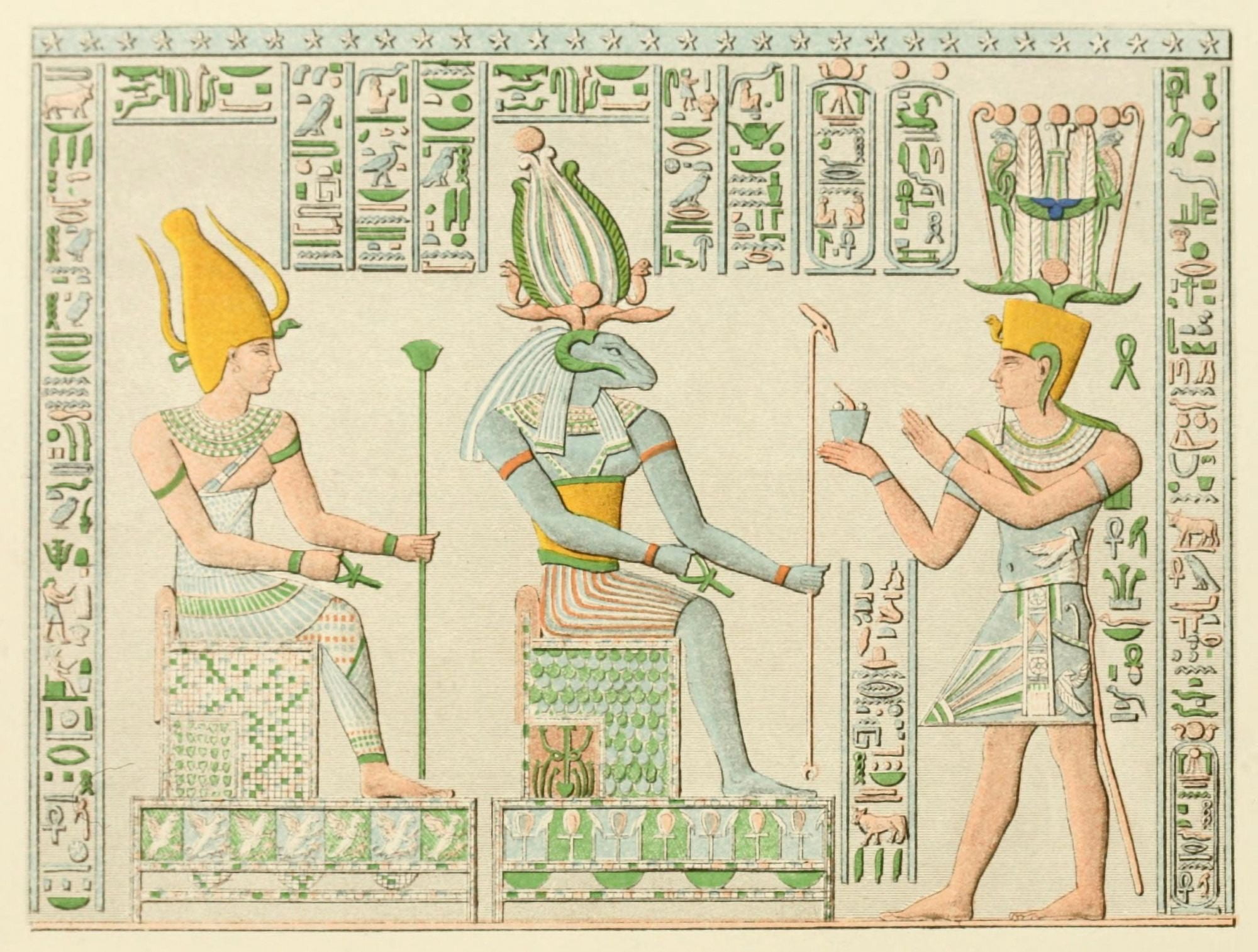 Ancient The History of Egypt 1901 Decoration from the Great Temple at Philae Canvas Art - (24 x 36)
