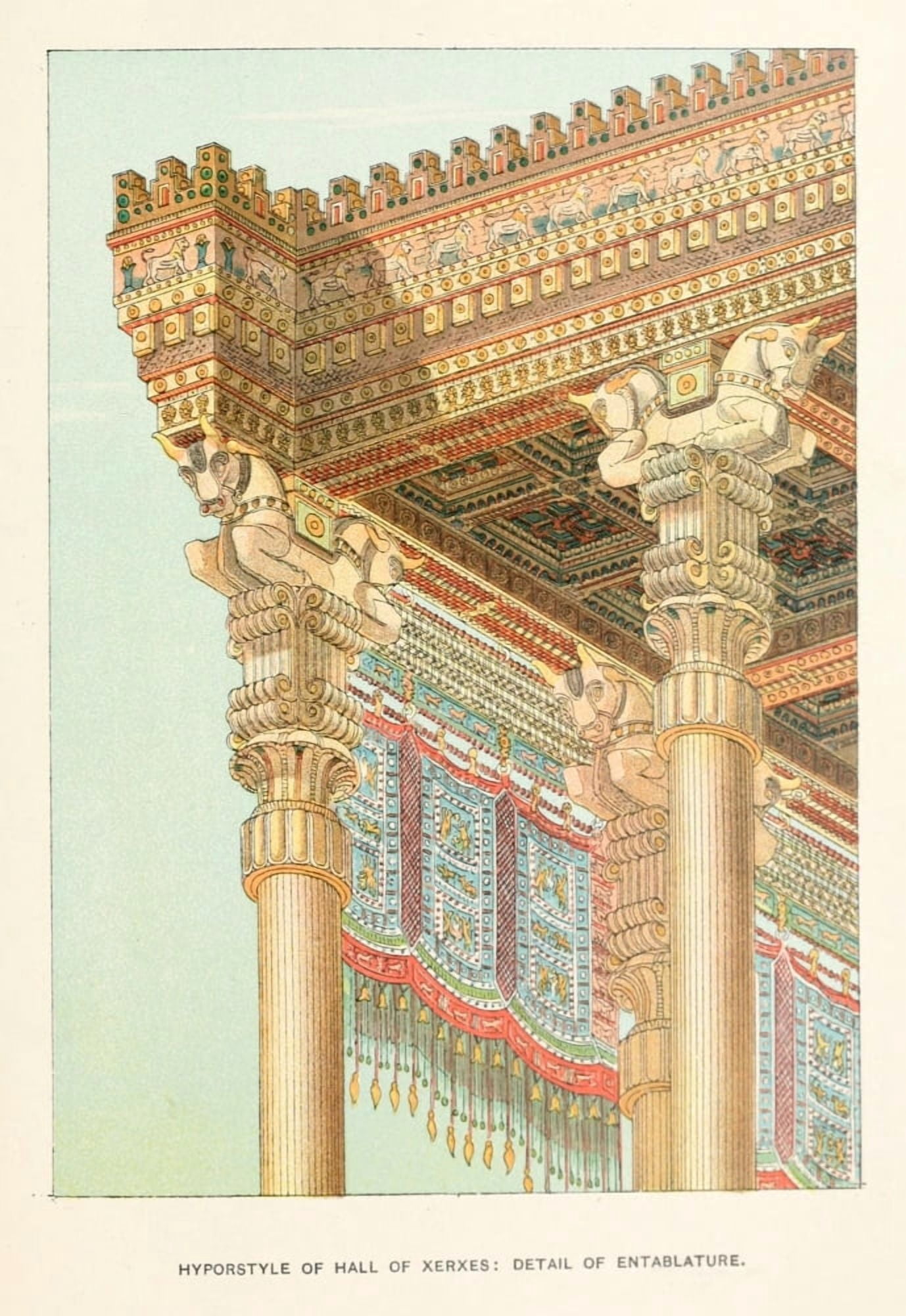 Ancient The History of Egypt 1901 From Hall of Xerxes Canvas Art - (24 x 36)