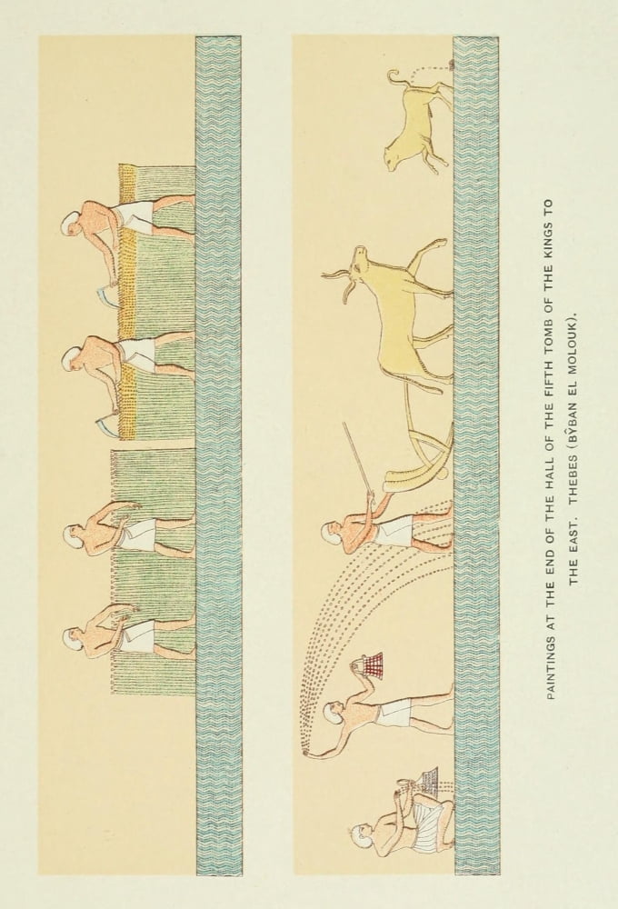 Ancient The History of Egypt 1901 Painting from Fifth Tomb of the Kings Canvas Art -  (18 x 24)