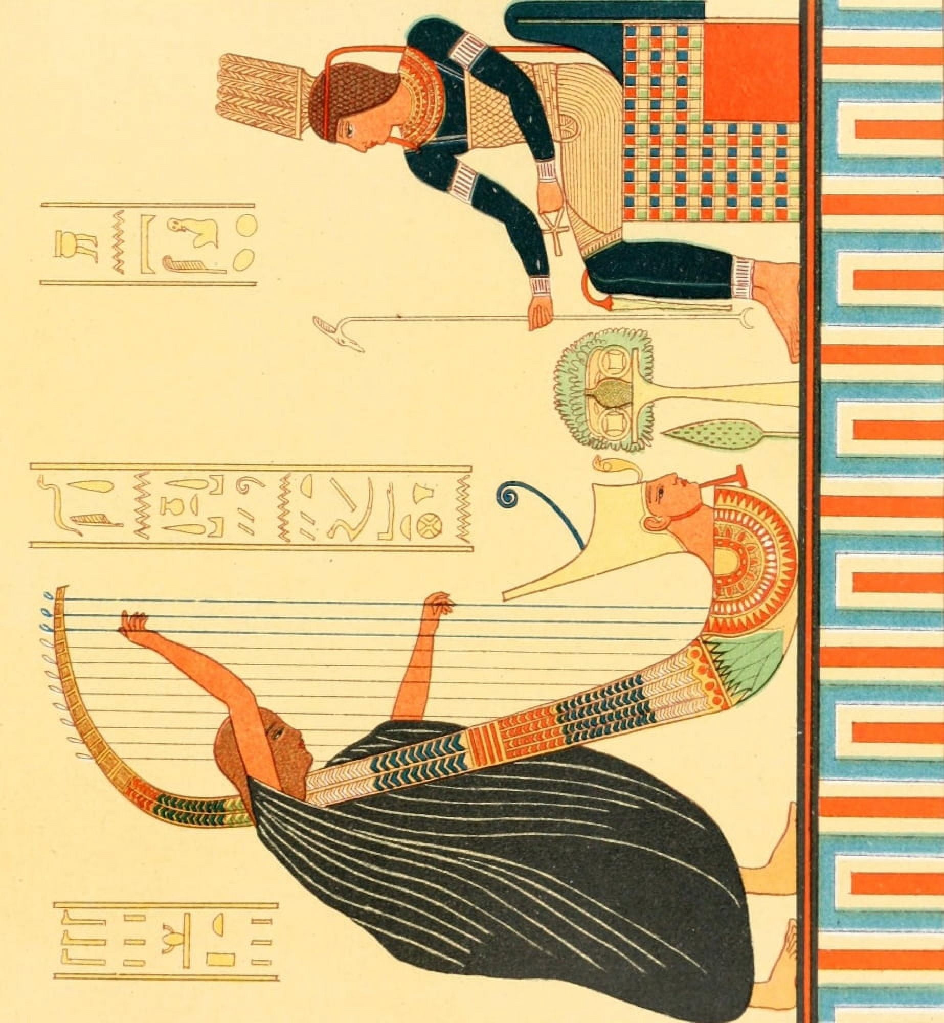 Ancient The History of Egypt 1901 Picture in the Hall of the Harps Canvas Art - (24 x 36)