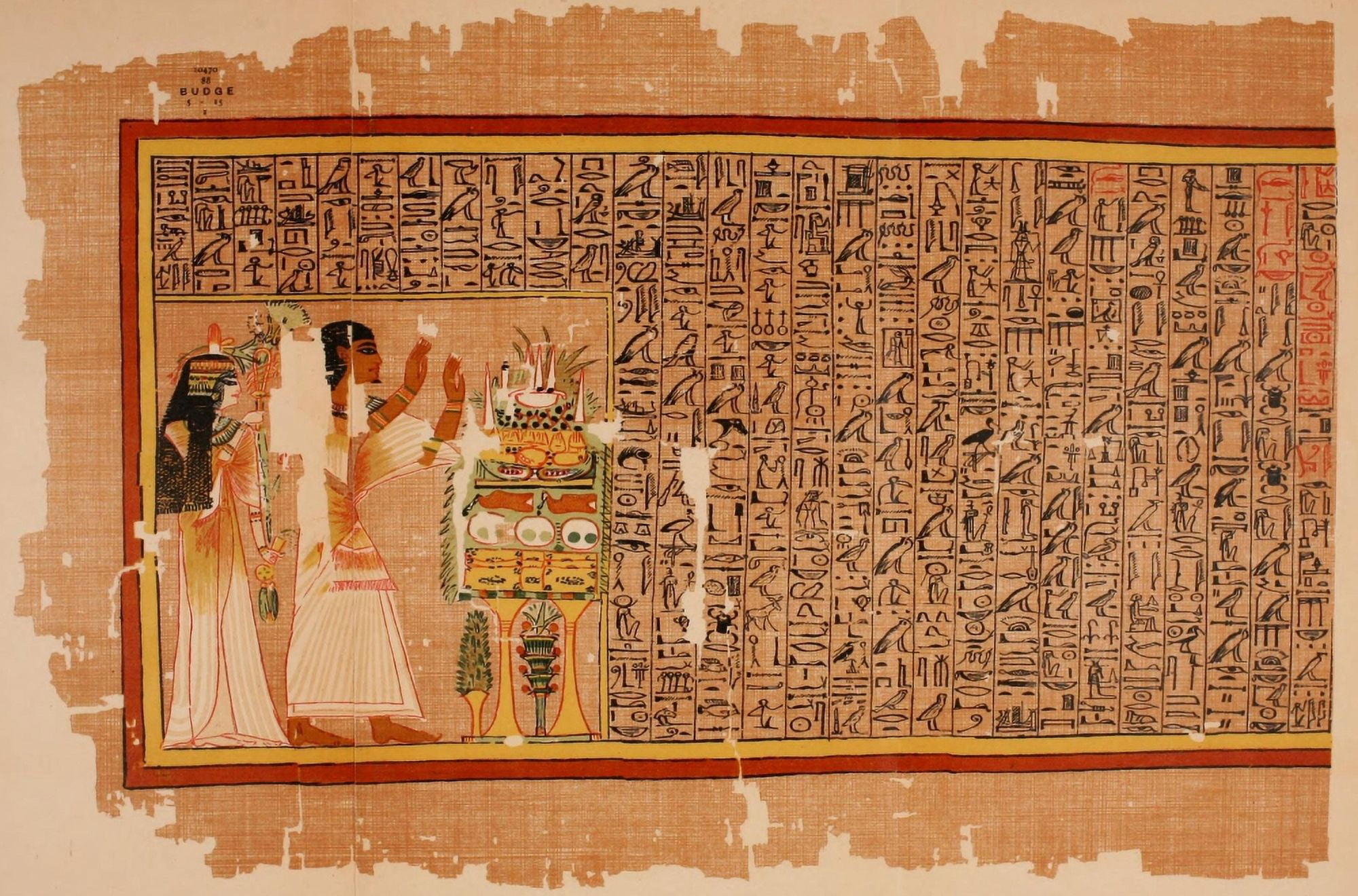 Ancient The Papyrus of Ani 1913 1 Canvas Art - (24 x 36)