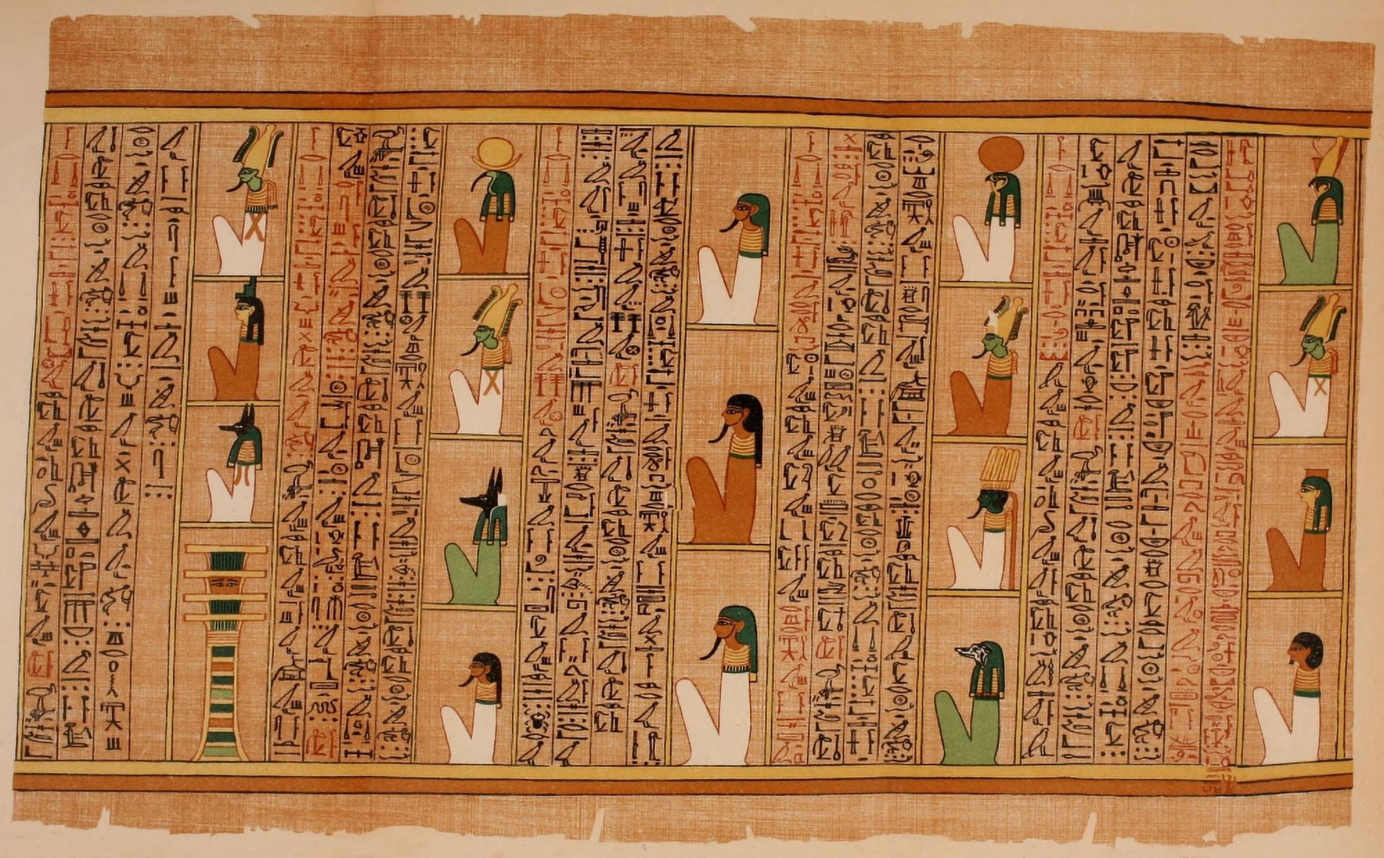 Ancient The Papyrus of Ani 1913 12 Canvas Art -  (18 x 24)
