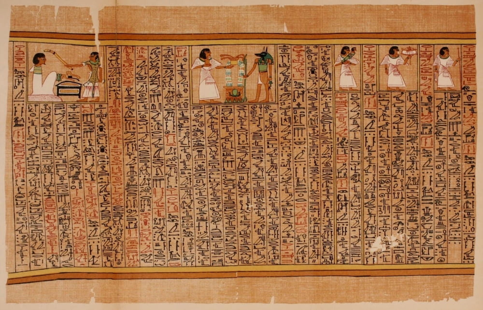 Ancient The Papyrus of Ani 1913 13 Canvas Art - (24 x 36)