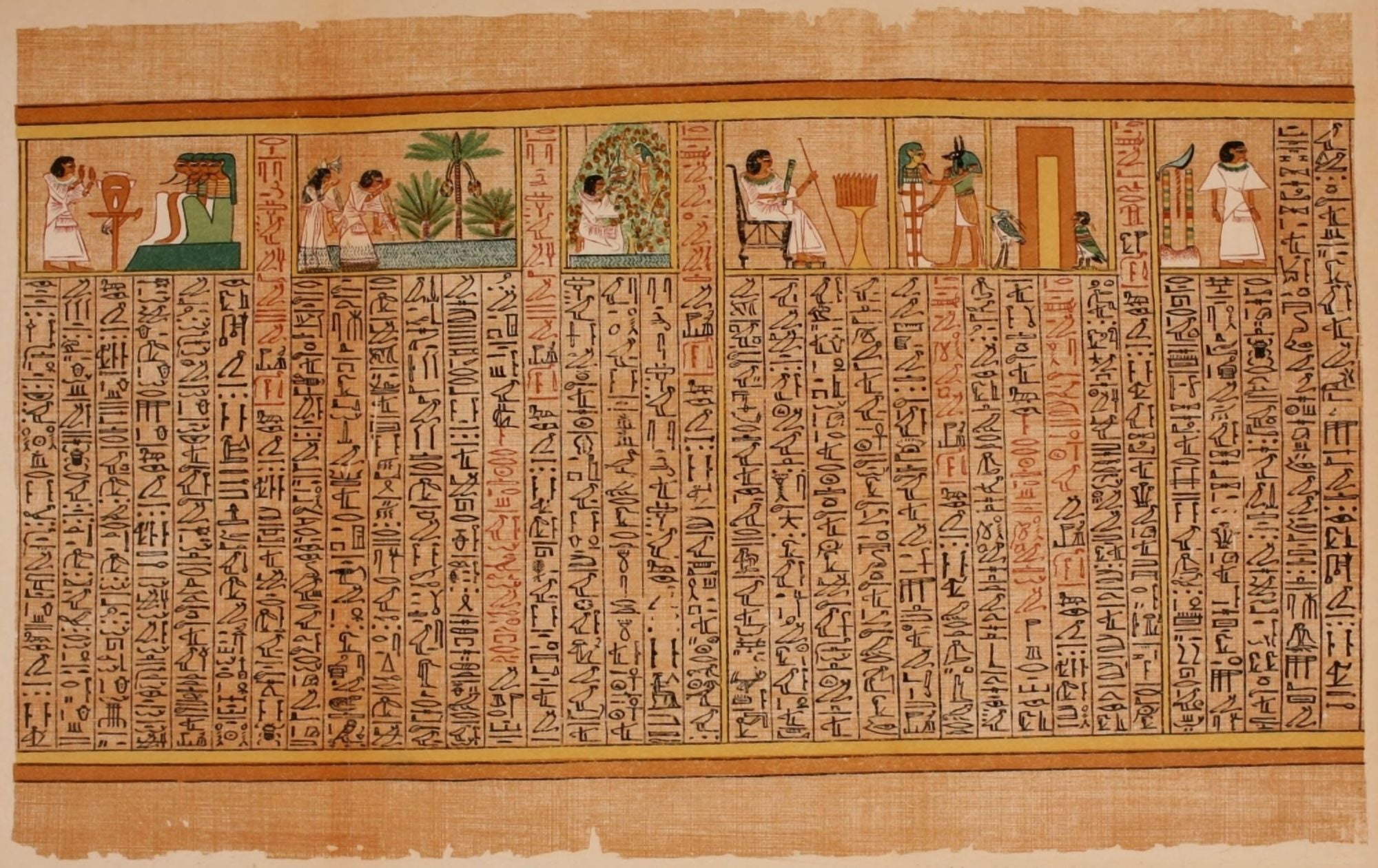 Ancient The Papyrus of Ani 1913 14 Canvas Art -  (18 x 24)