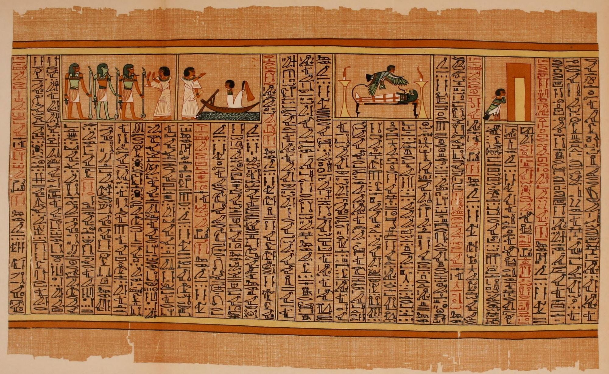 Ancient The Papyrus of Ani 1913 15 Canvas Art -  (18 x 24)
