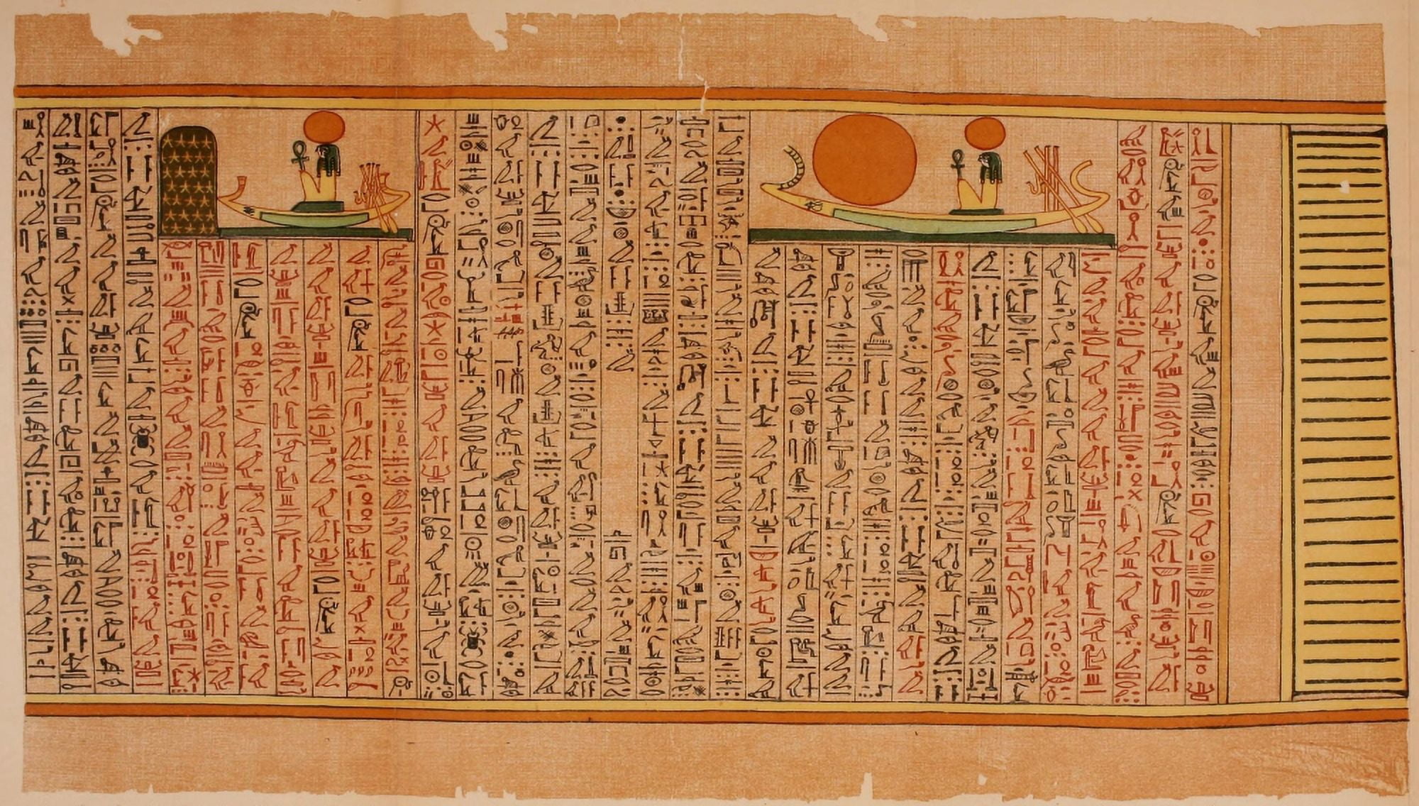 Ancient The Papyrus of Ani 1913 20 Canvas Art - (18 x 24)