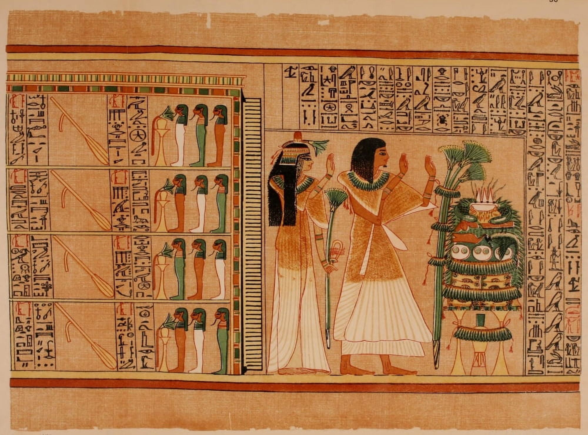 Ancient The Papyrus of Ani 1913 33 Canvas Art - (18 x 24)
