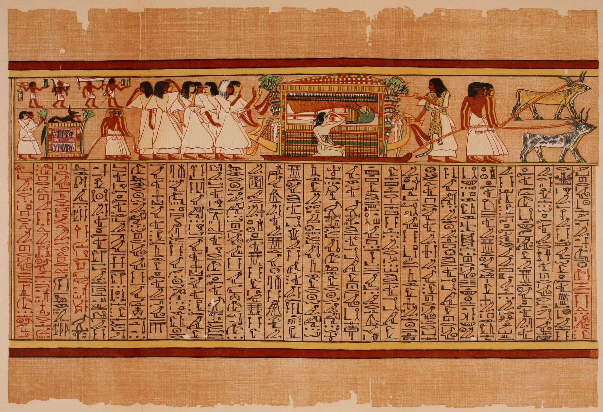 Ancient The Papyrus of Ani 1913 4 Canvas Art - (18 x 24)