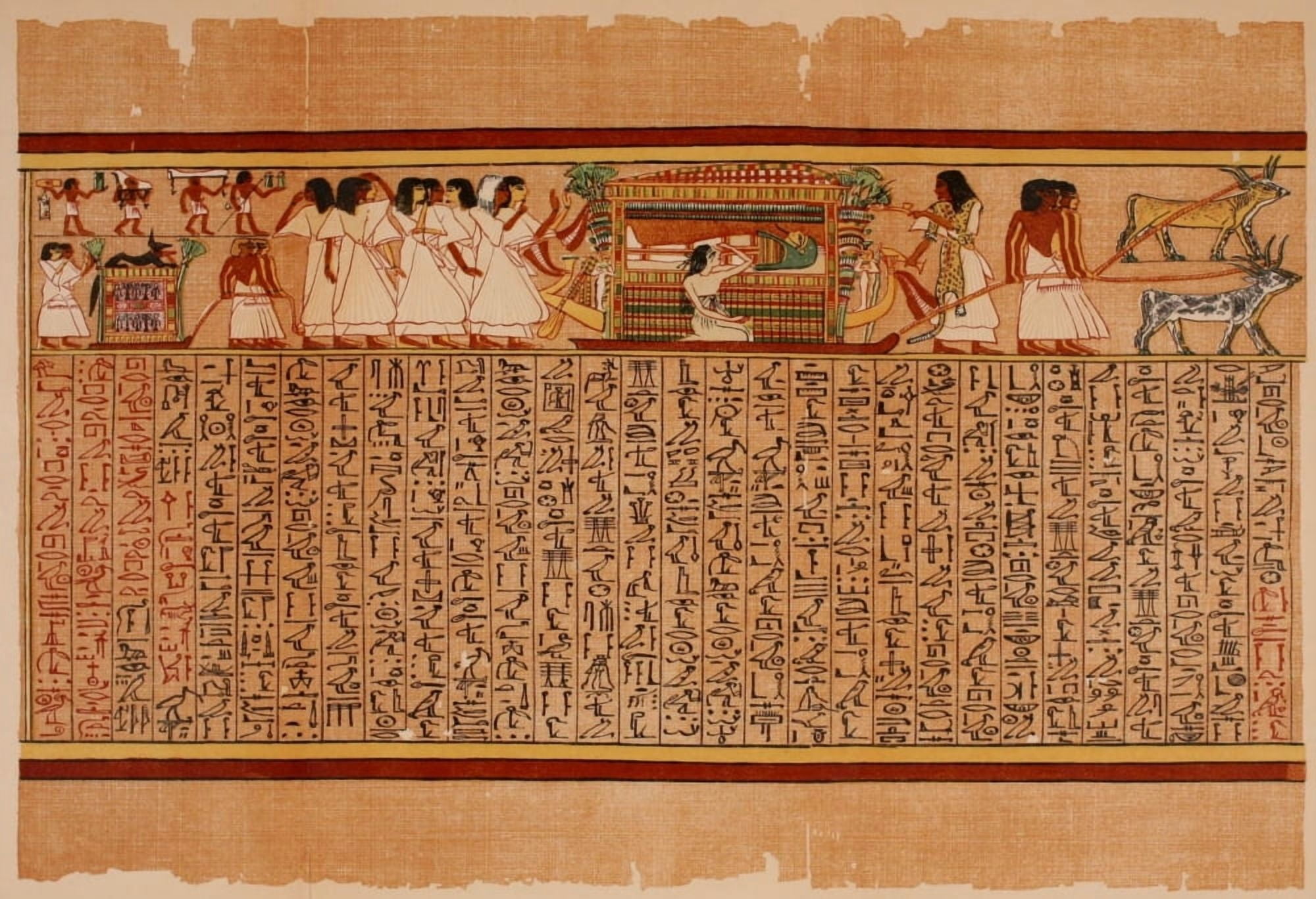 Ancient The Papyrus of Ani 1913 4 Canvas Art - (24 x 36)