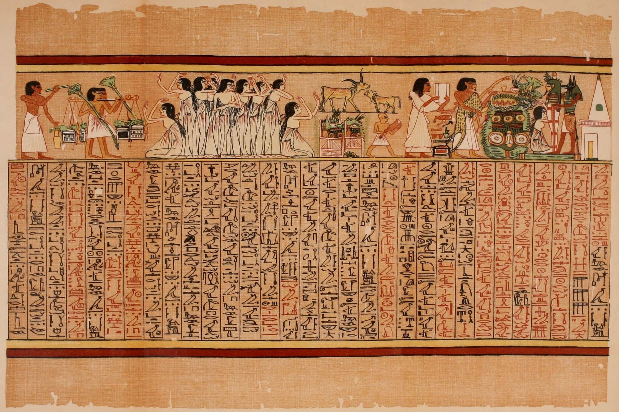 Ancient The Papyrus of Ani 1913 5 Canvas Art -  (18 x 24)