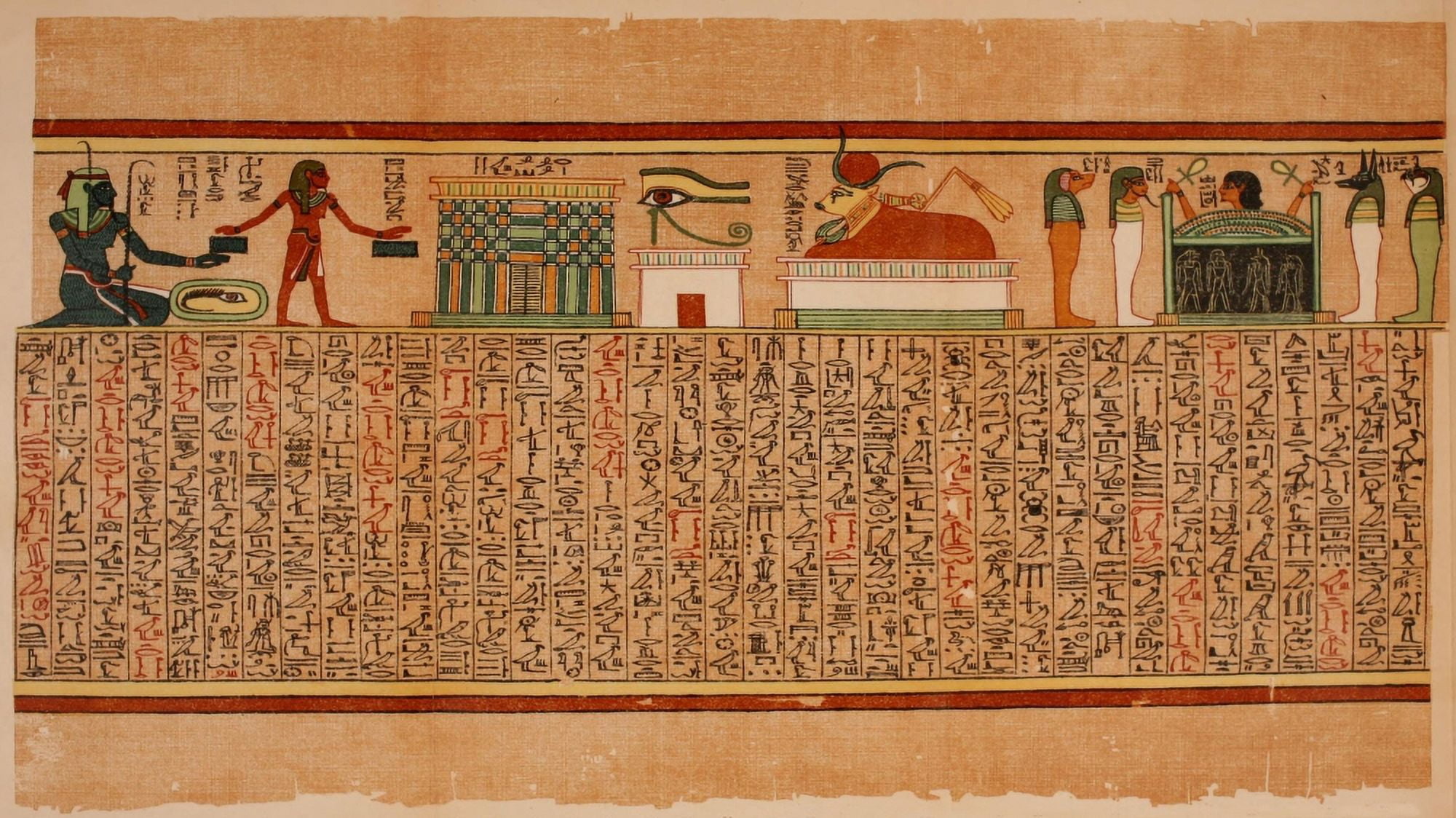 Ancient The Papyrus of Ani 1913 7 Canvas Art - (18 x 24)