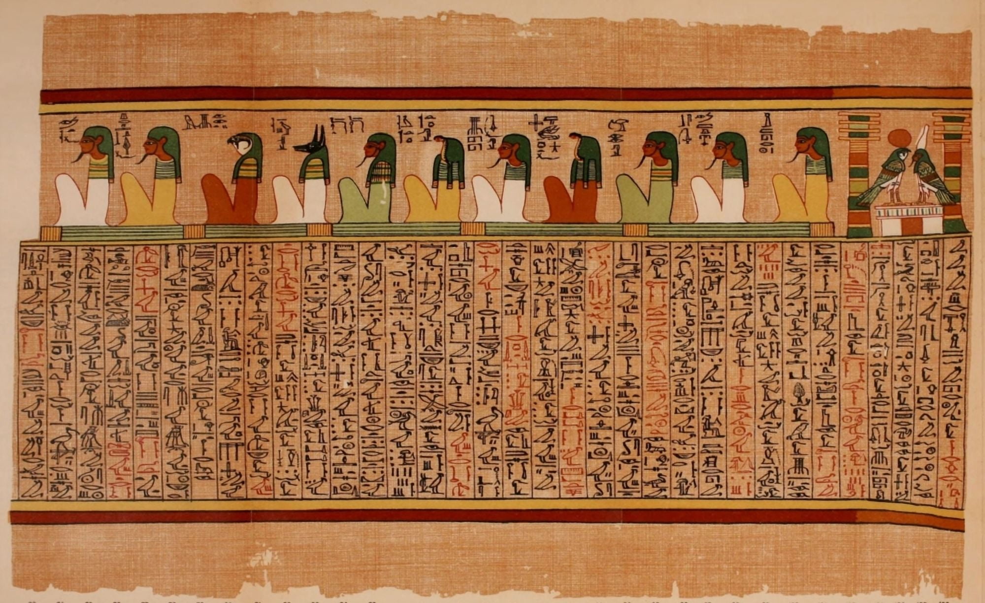 Ancient The Papyrus of Ani 1913 8 Canvas Art - (18 x 24)