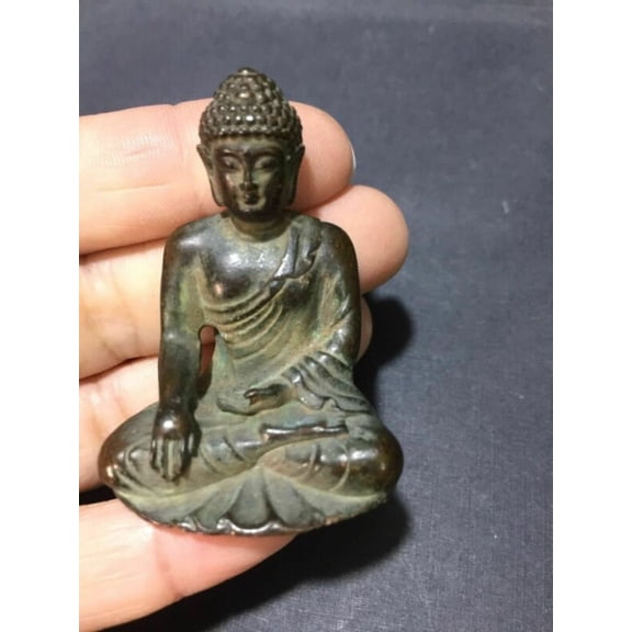 Ancient Tibetan Buddhist Bronze Medical Shakyamuni Shakyamuni Buddha Statue