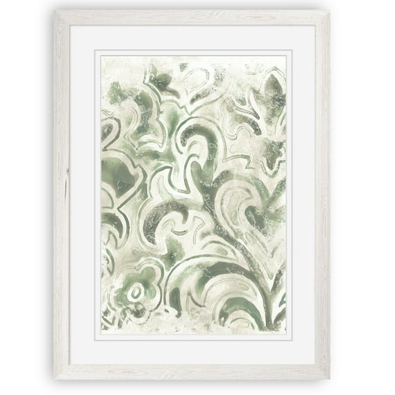 Wexford Home Ancient Tile IV-Framed Print - White - 16X22