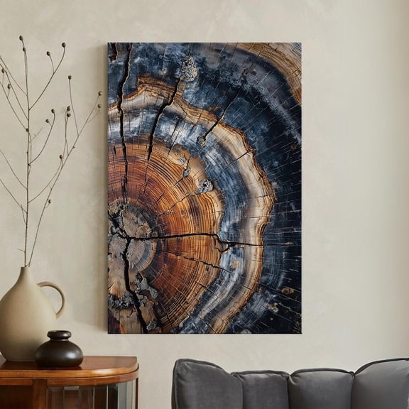 Ancient Tree Ring Poster, Unframed Canvas 8x10in