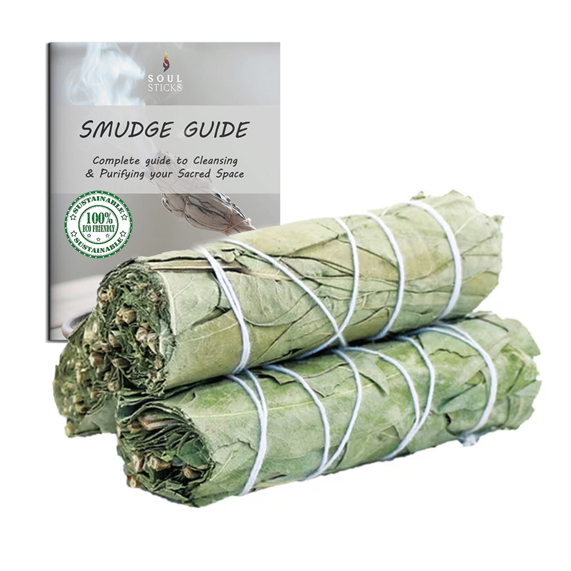 Ancient Veda Pack of 3 Eucalyptus Sage Smudge Sticks Bundles & Smudge