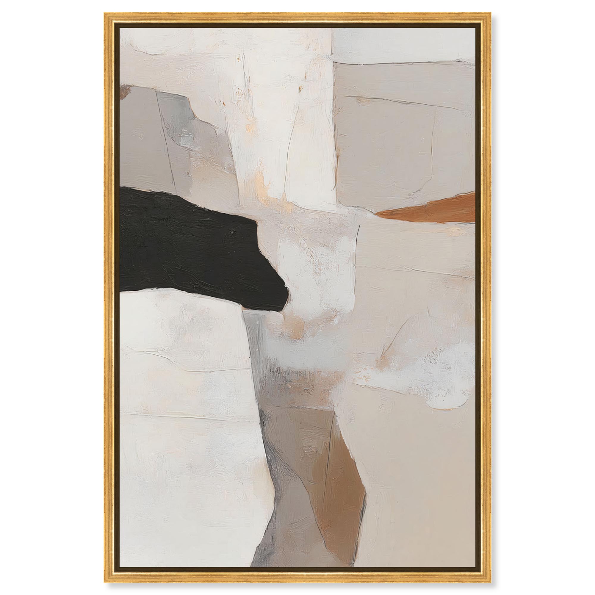 Ancient Wall IV Canvas Print Modern Wall Decor by Art Remedy, Gold ...