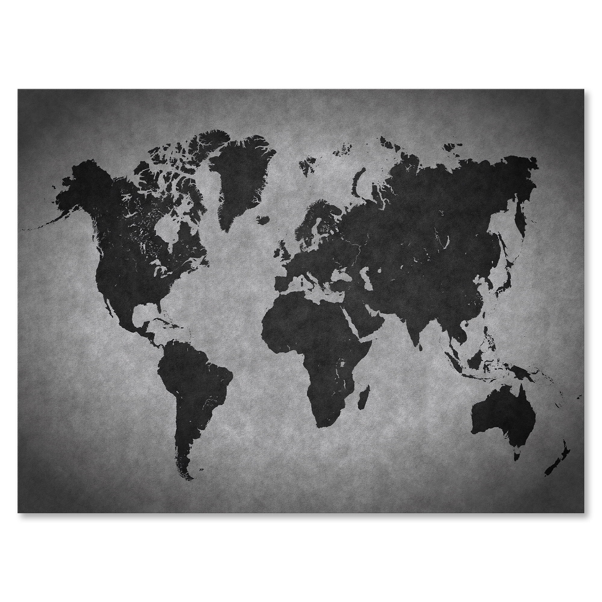 Ancient World Map IX 8 in x 12 in Painting Canvas Art Print, by Designart