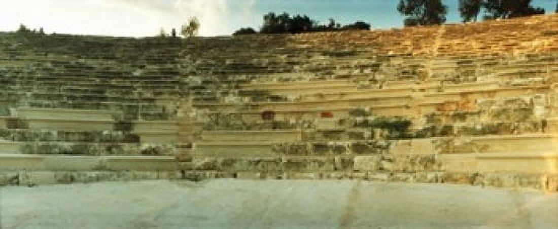 Ancient antique theater in Kas at sunset Antalya Province Turkey Canvas Art - Panoramic Images (15 x 6)