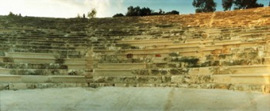 Ancient antique theater in Kas at sunset Antalya Province Turkey Canvas Art - Panoramic Images (30 x 13)