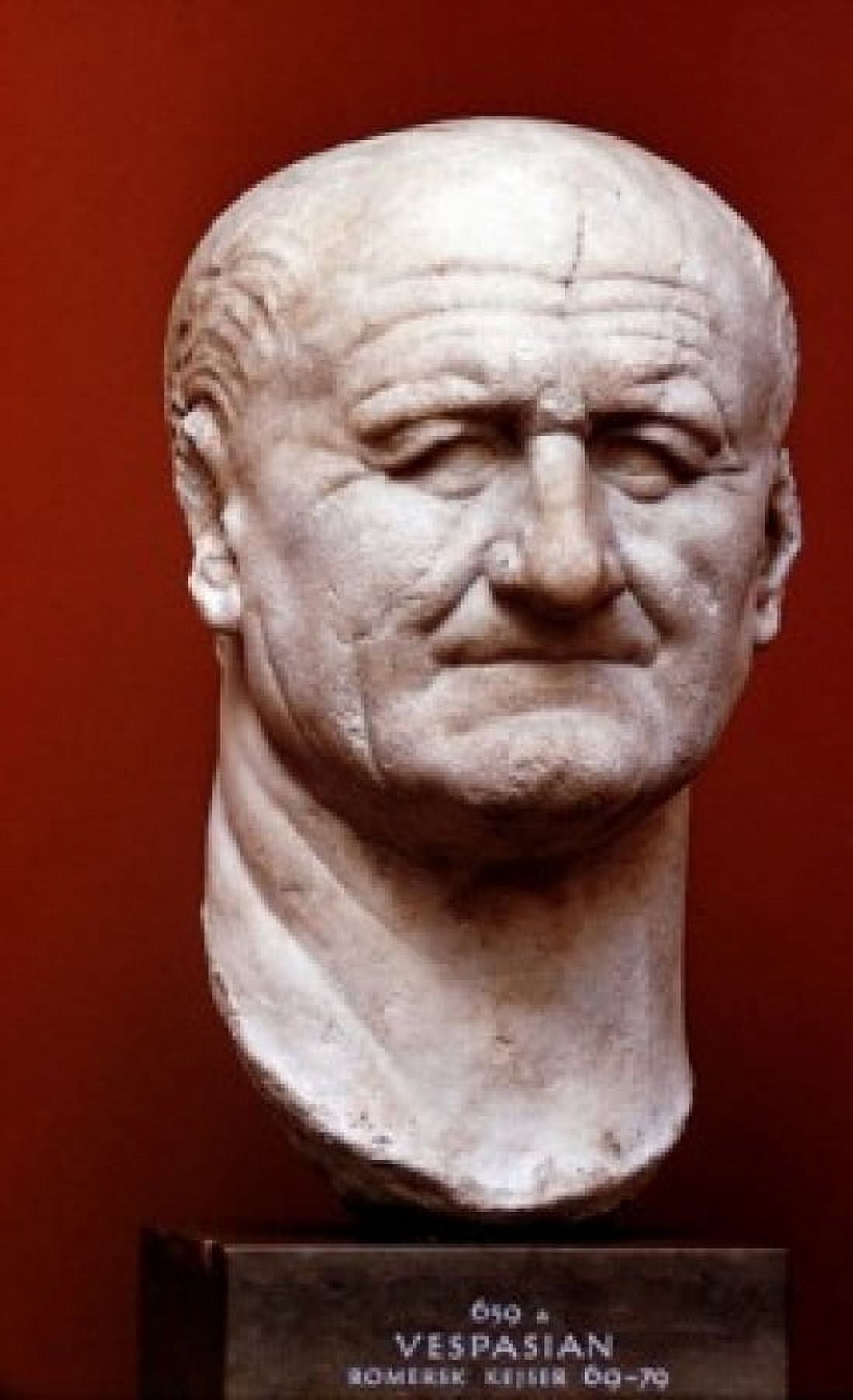 Ancient sculpture of Vespasian Canvas Art - (24 x 36)
