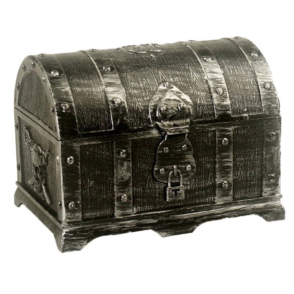 Ancient Silver Hunt Pirate Hidden Box Plastic Decorative House Game for Kids Retro Decoration Gifts