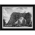 thumbnail image 1 of Ancient temple commonly known as the Health on the Way at Albano, five miles distant from Rome 36x28 Large Black Ornate Wood Framed Canvas Art by Giovanni Battista Piranesi, 1 of 2