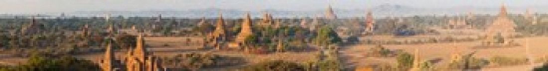 Ancient temples in Bagan Mandalay Region Myanmar Canvas Art - Panoramic Images (44 x 7)