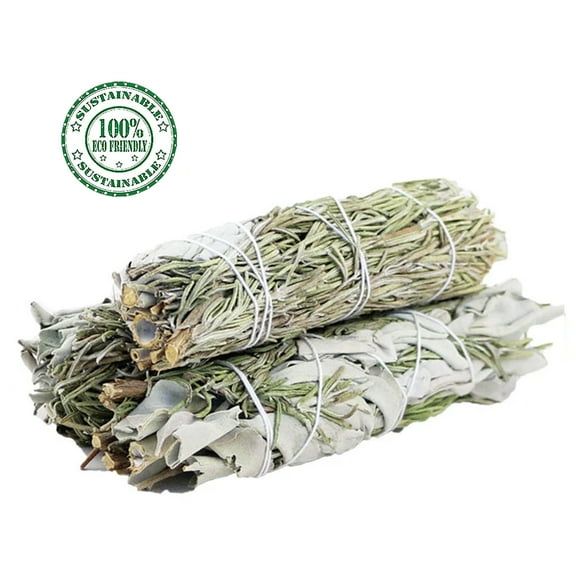 AncientVeda White Sage & Copal Smudge Sticks Pack of 3 Bundles & Smudge Guide for Smudging, Cleansing, Meditation, Purification (Mixes, White Sage & Copal)