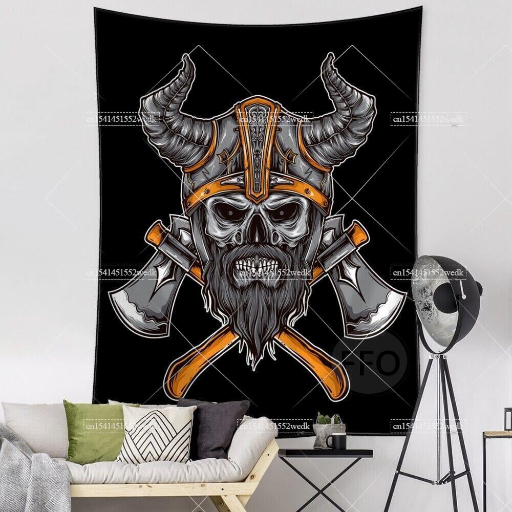 Ancientn Viking Tapestry Wall Hanging Norse Runes Tarot Tapestrys ...