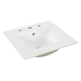 thumbnail image 1 of JONATHAN Y Ancillary 3-Hole 20 in. W x 18.25 in. D Classic Contemporary Rectangular Ceramic Single Sink Basin Vanity Top, White, 1 of 7