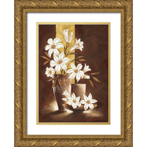 Ancilotti, Claudia 14x18 Gold Ornate Wood Framed with Double Matting Museum Art Print Titled - Golden Lily