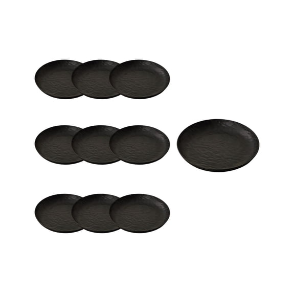 Anckoeil 10 Pcs Plastic Dinner Plates, 6-Inch Unbreakable Lightweight Plates for Snacks, Fruits & Daily Use