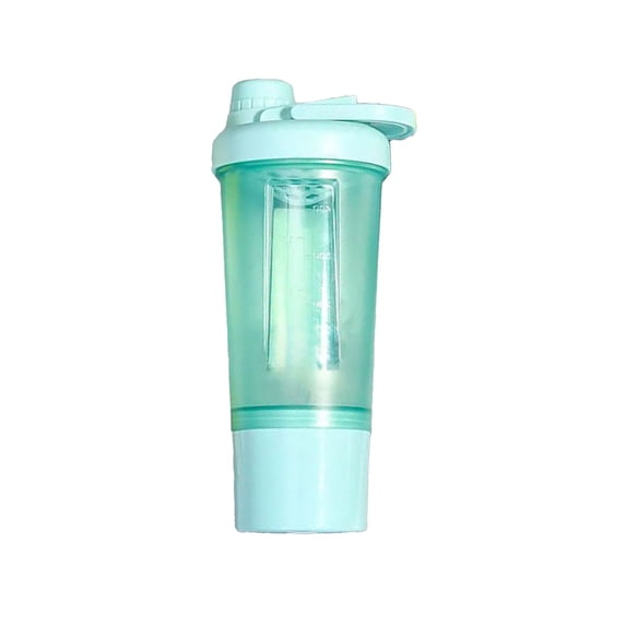 Anckoeil 16.9 fl oz Sports Water Bottle, Leak-Proof Plastic Protein Shaker Bottle with Mixer and Storage Compartment, for Gym & Fitness