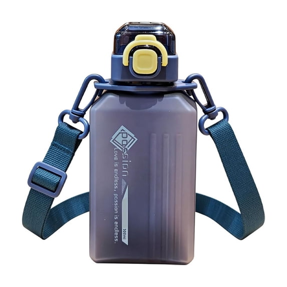 Anckoeil 16.91 fl oz Sports Water Bottle, Leak-Proof Durable Plastic with Adjustable Strap, for Outdoor & Daily Use