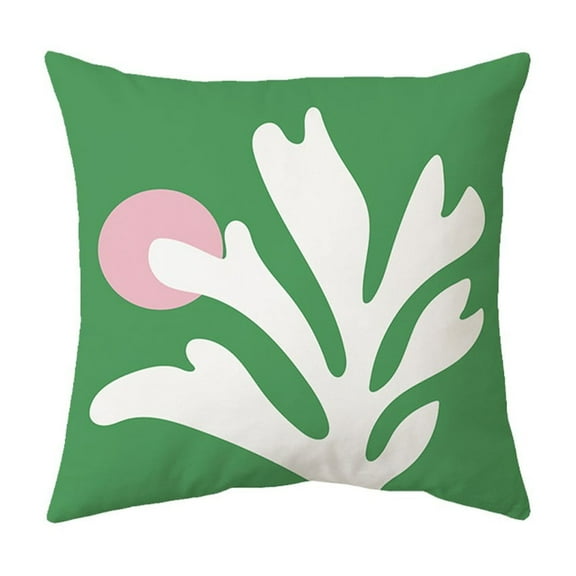 Anckoeil 17.7"×17.7" Bohemian Style Pillow Set Office Cushion Botanical Printed Pillow Cushion Sofa Pillow Bed Backrest