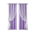 thumbnail image 1 of Anckoeil 1PC 2-in-1 Lace Curtain Panels(Only for display; order 2 for 2 pieces), 51.18x39.37 Inch Thermal Insulated Blackout Curtains for Bedroom Living Room, 1 of 5