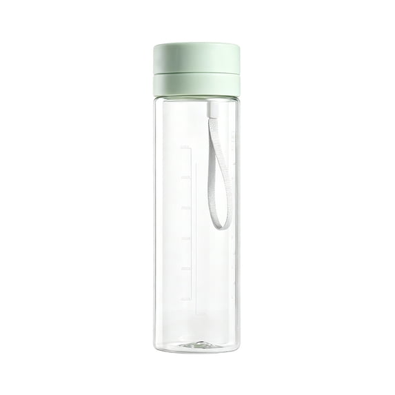 Anckoeil 20.3 fl oz Water Bottle, Clear Plastic Water Bottle with Scale and Lanyard, for Daily & Outdoor Use