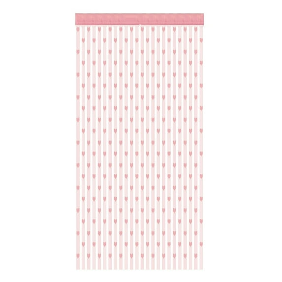 Anckoeil 3.28'×6.56' Home Decor Items Heart Shaped Tulle Curtains Sheer Fashion Curtains