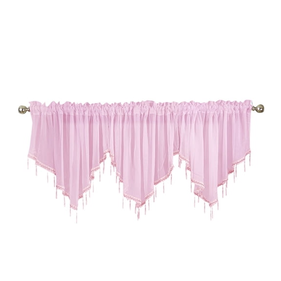 Anckoeil 3 Piece 1.97'×4.27' Pure Color Nordic Concise Modern Geometric Triangular Screen Curtain Rod-Through Triangle Drapery Curtains