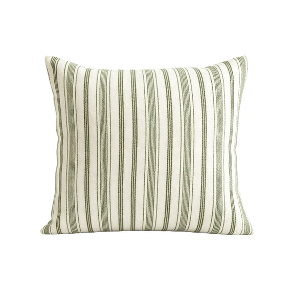 Anckoeil Boho Striped Throw Pillow Cover, 17.71x17.71in Linen Look Cushion Case, Pillow Cover Only (Insert Not Included) for Sofa & Bed Decor