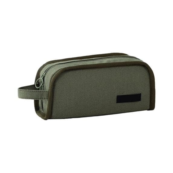 Anckoeil Canvas Pencil Case, Large Capacity Smooth Zipper Storage Pouch for Office, Travel & Daily Use
