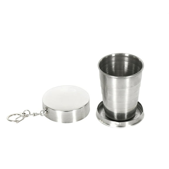 Anckoeil Portable Travel Products Stainless Steel Mouth Cup Folding Water Cup Outdoor Travel Portable Telescopic Cup Metal Wine Glass
