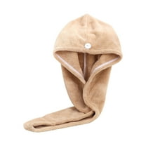 Anckoeil Coral Velvet Thickening Soft Absorbent Shower Cap Dry Hair Towel Hat Wrapped Towel Bathing Cap Beauty Salon Gift Pure Colour