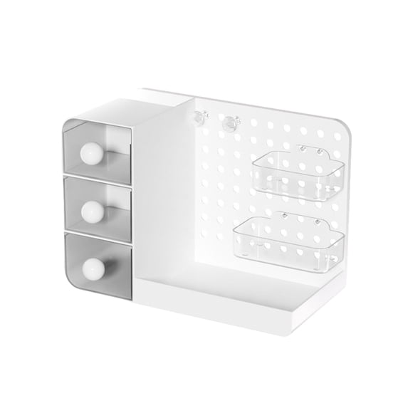 Anckoeil Desktop Organizers, Pegboard Storage Box with Drawers ...